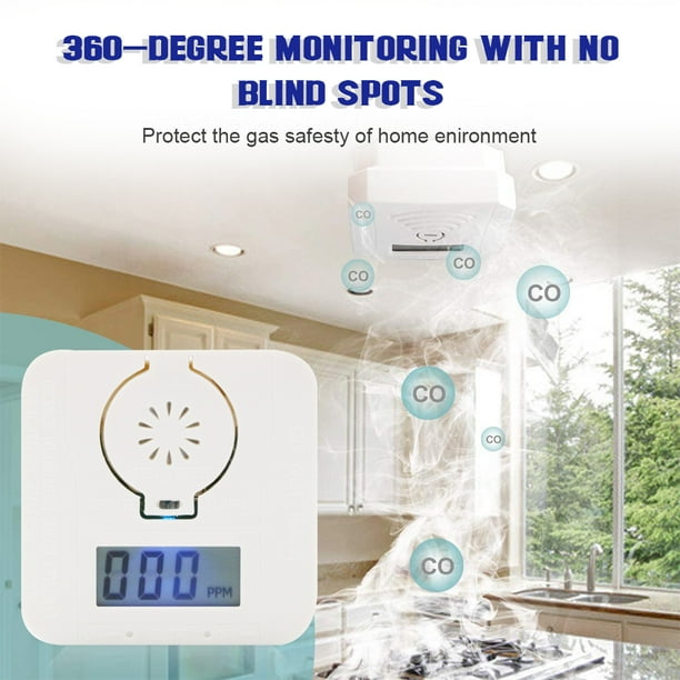 CO Smoke Carbon Monoxide Detector Gas Audio Alarm Warning High Alert LCD Display CO Smoke Carbon Monoxide Detector Gas Audio Alarm Warning High Alert LCD Display